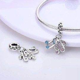 MariaFonte Music Charm New 2025, Compatible with All Brands, Music Notes, Birthday, Anniversary, Pendant, Original Bead 925 Silver, Mum Bead, Lucky Heart, Christmas, Cubic Zirconia, Silver, silver