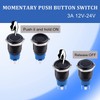 JIQI 16mm Momentary Push Button Switch Waterproof 12V-24V 1NO 1NC