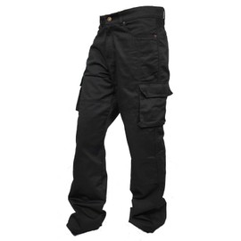 newfacelook Men’s Motorcycle Pants Cargo Black Aramid Protective Lining Motorbike Jeans Trousers Knee and Hip Pads