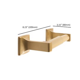 SENTO Gold Toilet Paper Holder Wall Mount, Double Post Tissue Toilet Paper Holder, Easy Installation, Heavy Duty Metal, Satin Brass
