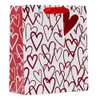 Valentines Gift Bag with Tag 25cm x 21.5cm - White