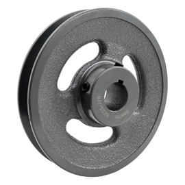 Saelno BK55-7/8 Single Groove Sheaves,v Belt Pulley 7/8 inch bore 5.25" OD,Motor Pulley Cast Iron for A AX B BX 4L 5L V-Belts,BK5578 Pulley