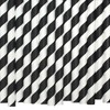 Black & White Striped Paper Straws (10mm x 200mm) -