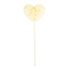 Sparko Sweets Sparkly White Heart Lollipops, Peach Flavor, Edible Gold