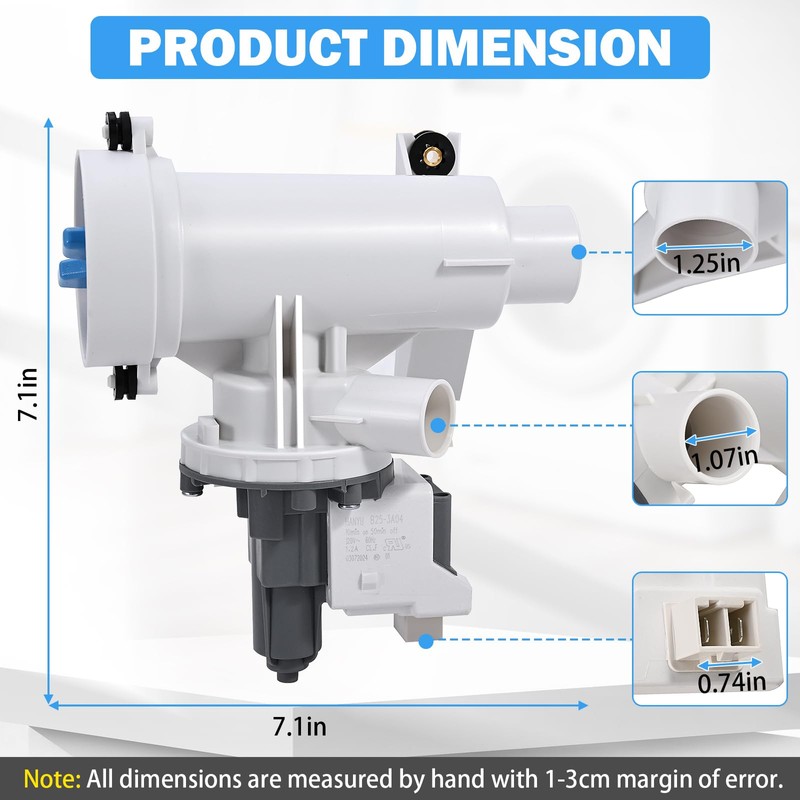 Upgraded WH11X29539 Washer Drain Pump for GE Front Load Washer