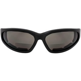 Global Vision Hercules Padded Motorcycle Safety Sunglasses ANSI Z87.1 Black Frame Smoke Lenses