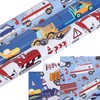 ZJRUI Construction Vehicle Wrapping Paper - 6 Sheet with 3