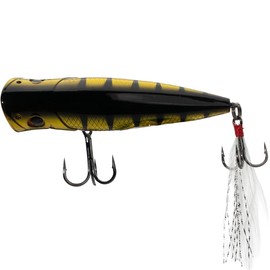 LMAB Topwater Lure Splash Vibe 70F, 7 cm Popper Fishing, Lead-Free, Popper Fishing Lure, Surface Wobbler, Surface Bait Pike, Plopper Fishing, Perch, ASP Bait (Real Perch)