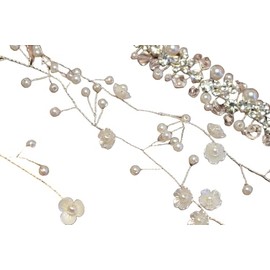 Seleny Bridal and Special Occassion Handmade Hair Accessories (Gold, Floral Hair Vine)