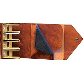 LITSTA Coin Wallet 3 Coin Catcher Gold Edition Litista Coin Wallet with Coin Holder, Italian Leather, Brick red