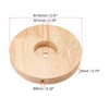PATIKIL 150mm Wooden Lamp Base, 2 Pack Circular Solid Wooden