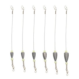 Orurdo Qb500144a01n0 Fishing Gear, Texas Rig Rigging, Set of 10 (Wire, Bullet Sinker, Luminous Beads, Swivel, Snap), 0.1 oz (3.5 g)