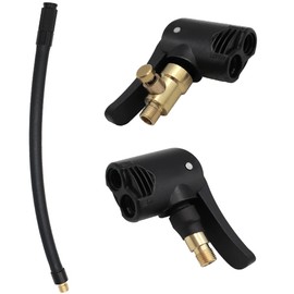 YDHfdc Air Chuck Tyre Inflator Hose Lever Connector Tyre Inflator with 20 cm Tyre Inflator Hose Brass Car Valve Adapter for Car Bicycle Motorcycle Pack of 2