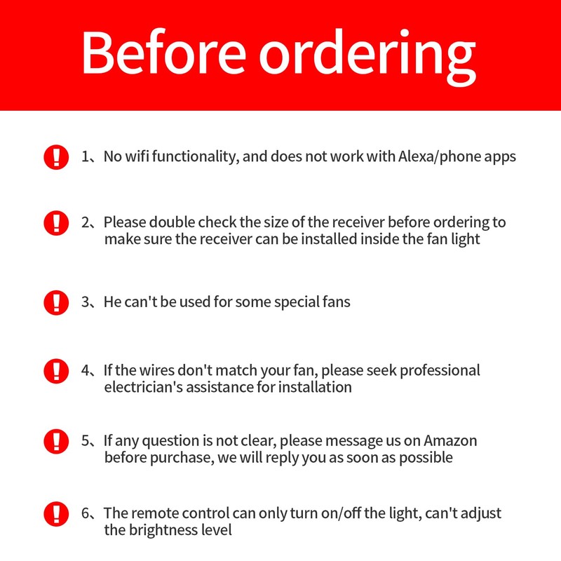 Universal Ceiling Fan Remote Control Kit，Multifunctional Wireless 3-in-1 Ceiling Fan