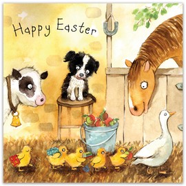Twizler Easter Card - Cute Ducklings - Happy Easter Cards for Mum Dad Nan Grandad - Easter Greetings for Son Daughter Grandson Granddaughter Friend