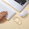 Telooco 2 Pcs Gel Wrist Rest, Transparent Non-Slip Washable Gel
