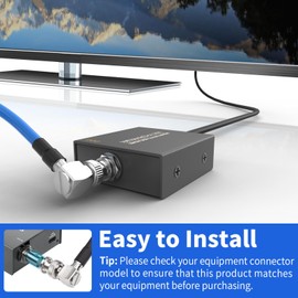 Superbat 3G/6G/12G SDI Cable 60cm,2Pcs BNC RG6 Cable 75ohm BNC Male to Male Right Angle SDI Video Cable for Camera CCTV Monitor SDI Converter Supports HD-SDI/3G-SDI/6G-SDI/12G-SDI.