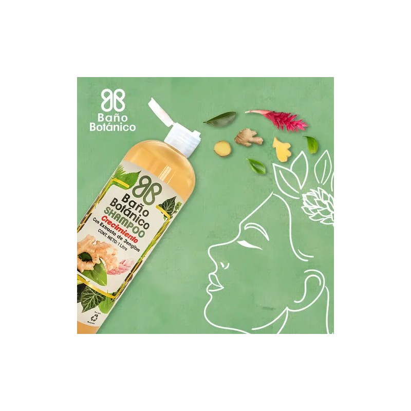 Shampoo Baño Botanico Extracto De Jengibre (crecimiento)1 Lt