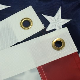 American Flags For Outside 5x8，Premium American flag 5x8，Water Resistant Polyester Canvas Embroidered Stars、Brass Grommerts US Flags