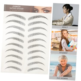 FRCOLOR 12pcs Natural Looking Fake Eyebrow Stickers Like Makeup Eyebrows Stickers for Women Men Long Lasting Eyebrow Paste Seamless Blend Your Own Brows
