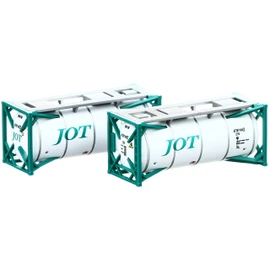 TOMIX 3127 N Gauge ISO 20ft Tank Container, Japanese Petroleum Transportation, Green, Pack of 2