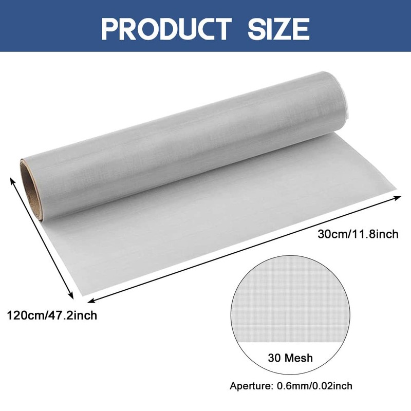 WENRERO 304 Stainless Steel Wire Mesh Fine Mesh 30 Mesh