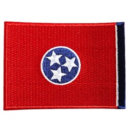 Tennessee Flag Embroidered Patch – 3.5” x 2.5” Iron-On/Sew-On Patch for Jackets, Hats, Backpacks, and Uniforms by Mr. Patches