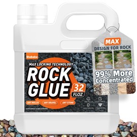 Rock Glue, 32OZ Mulch Glue for Landscaping, Fast-Dry Strong Pea Gravel Stabilizer Landscape, Non-Toxic Long-Lasting Dries-Clear Strong Pea Gravel Binder for Pebble, Pine Straw for Outdoor Gardens