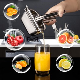 KYACHITOS Large Lemon Squeezer, 304 Stainless Steel Citrus Juicer, Heavy duty Manual Juicer For Citrus, Orange, lemon and Other Fruit