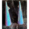target NWT 18" Sequined Iridescent Cone Christmas Tree Sculpture home