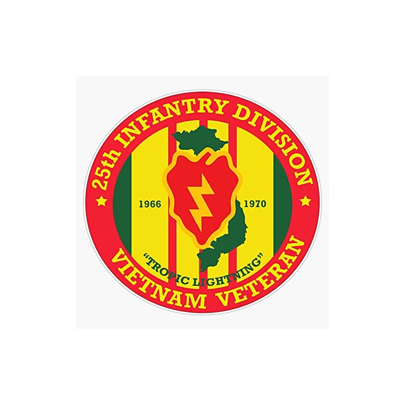 HOF Trading 25Th Infantry Division Vietnam Vinyl Sticker Waterproof Decal