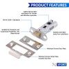 XFORT Tubular Latch, Polished Chrome, Tubular Door Latch for Internal