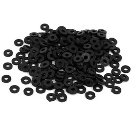 TA-VIGOR 300Pcs Black Nylon Flat Washers, M2 x 5mm x 1mm, Insulating O-Ring Gaskets, Tap Sealing Spacer for Faucet, Pipe, Water Hose - Durable Round Seal Washers