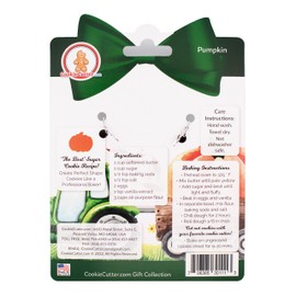 Foose Cookie Cutters Thanksgiving Pumpkin Cookie Cutter 3 Piece Set Hang Tag Cookie Recipe Card USA