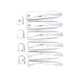 Trim Illusion Snap On Chrome Car Door Handle Cover Trim Accessories Compatible with Nissan Rogue 2014-2020 with or Without Smart Key, DH285