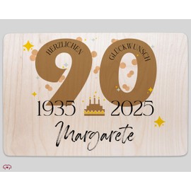 Keepsake Box - Wooden 90th Birthday Box - Gift Box with Name for Men & Women | Ideal for 90th Birthday Cards, Money Gifts & Personal Gifts | Gift Wrapping for