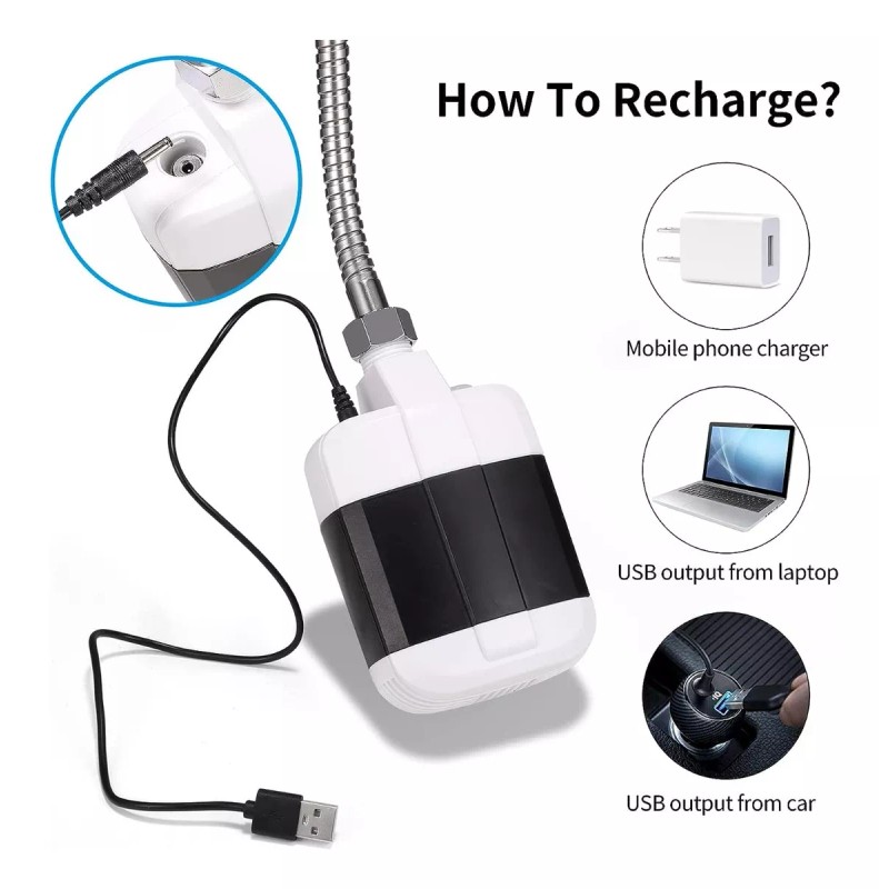 ZWX Regadera De Mano Ducha Portatil Recagable Con Bomba Camping