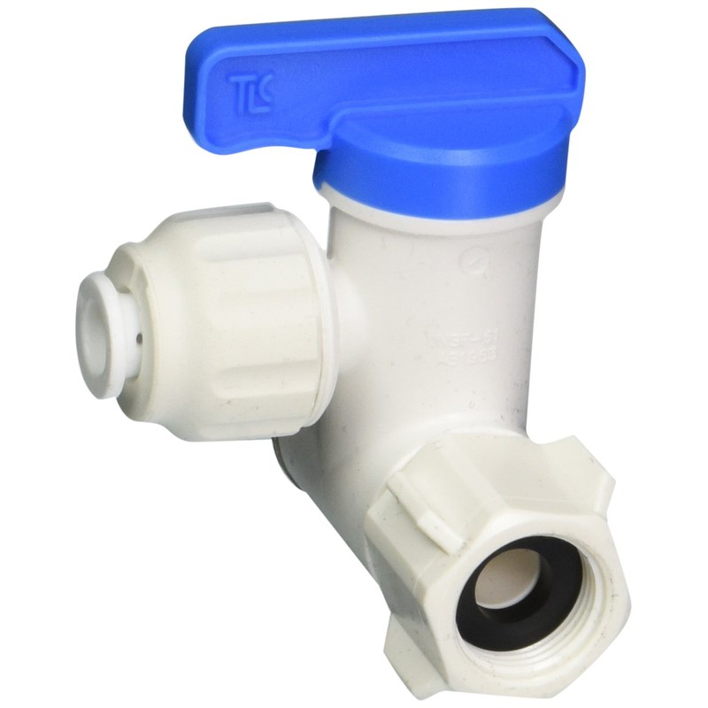 3/8" Angle Stop Adapter Ball Valve with 1/4" Quick Connect