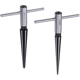 AOWESM Guitar Tapered Reamer Set 3-13mm(1/8''-1/2'') & 5-16mm(½"-5/8") Bridge Pin Hole Hand Held Taper Reamers 6 Fluted Chamfer Reaming Guitar Woodworker Luthier Tool (Set of 2)