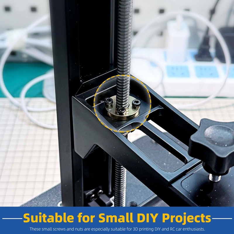 Glarks 595pcs M2/2.5/3/4/5 Socket Head Screw and Thread Brass Knurled