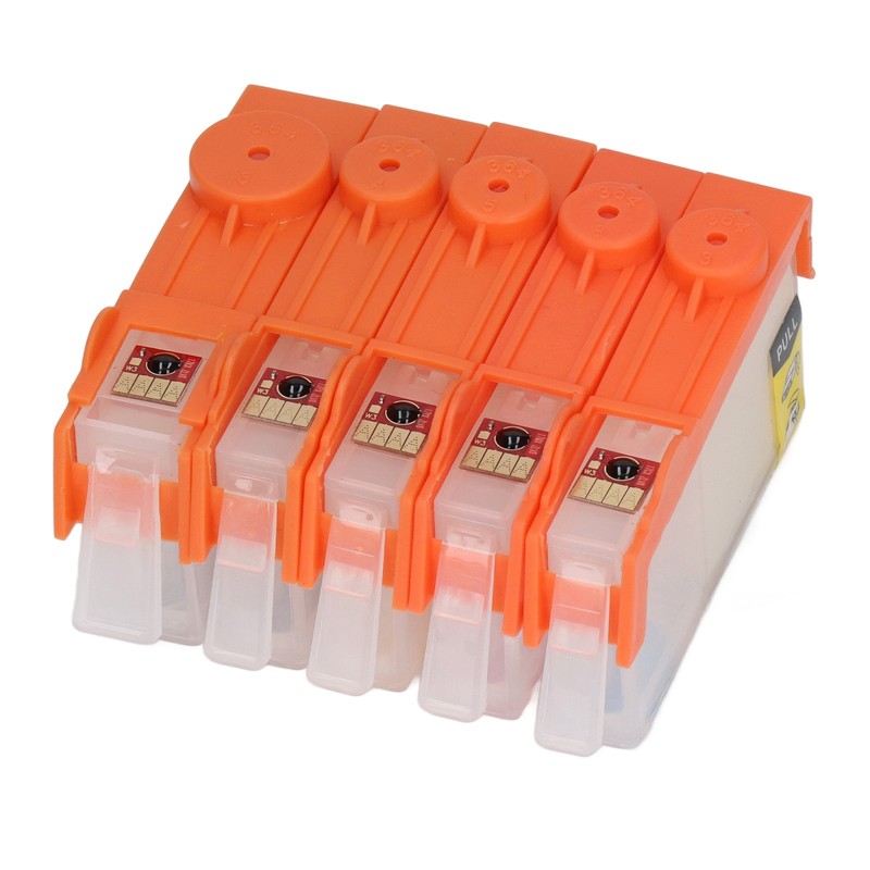 5PCS Ink Cartridge Set BK C M Y Smooth Ink