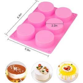 GELIFATLE Cylinder Molds for Baking, Silicone Cylinder Candy Chocolate Mold for Candy, Cookies, Oreos, mini Soap, Cupcake, Pudding, Jello, Muffin