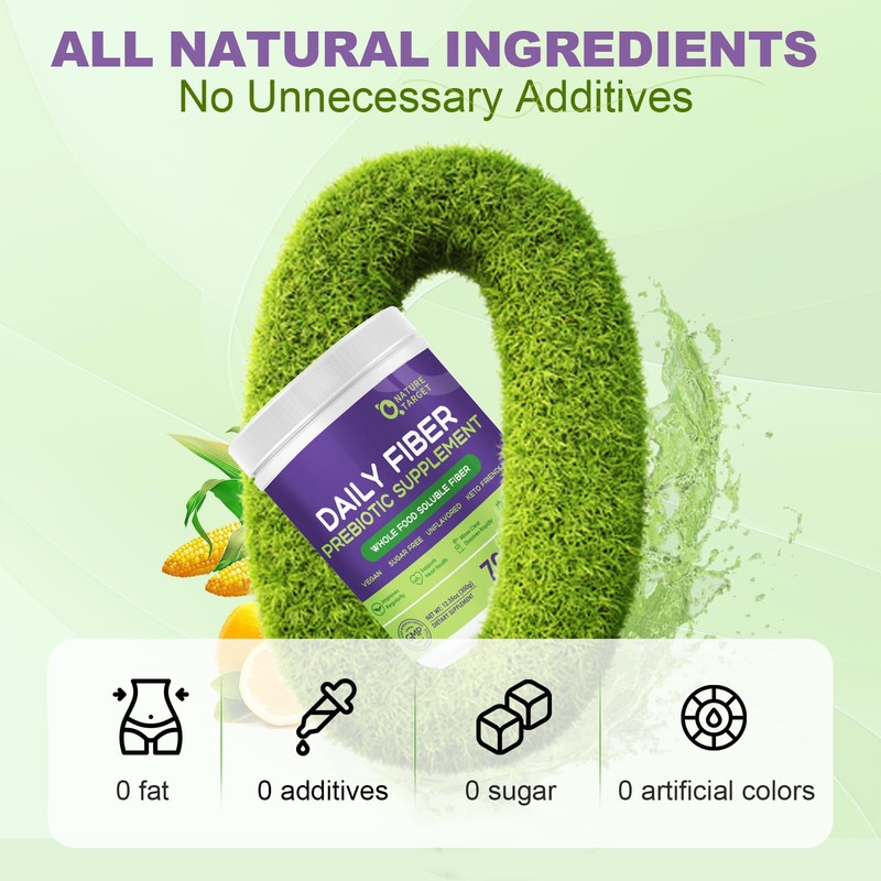 Daily Fiber Supplement - Soluble Prebiotic Fiber Powder for Gut