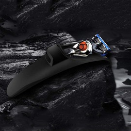 Lecline Razor Protector Case, Portable Men Razor Box, Blade Holder, Shaving Machine Storage Box, Shaver Holder Storage Box Suitable for Travel Camping (Shaver Not Included) (Black)