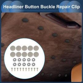INFINAUTO Headliner Button Buckle Repair Clip, Car Roof Interior Ceiling Fixing Roof Snap Rivets Retainer Metal Gingham Beige, 10 Pcs