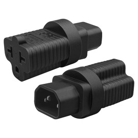 JORINDO IEC320 C14 to NEMA 5-15R AC Power Adapter,C14 to 5-20R,C14 to 6-15R/6-20R 4 in 1 T Blade Plug Adapter,Power Converters Comb Adapter (C14 to NEMA 5/6-15/20R)
