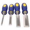4pc Chisel Carving Wood Work Carpentry Bevel Edge Edged Chisels