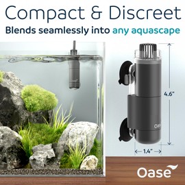OASE CrystalSkim 350 Surface Skimmer for Freshwater and Marine Aquariums – Compact Internal Filter for Film Oil and Debris Removal, Quiet, Adjustable Flow, Shrimp-Safe, for Tanks up to 92 Gal / 350 L