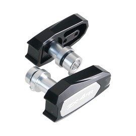 ONE.K.S Motorcycle Accessories Falling Protection Pad Engine Guard for Ninja ZX25R/ZX4R/ZX4RR/ZX4R SE Frame Sliders Crash Protector (ZX4RR-Logo, Silvery)