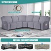 Ruaozz Sectional Sofa Covers Oversized L Shape 5 Seat Recliner